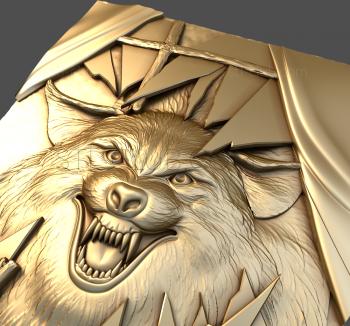 3D model The snarling wolf (STL)